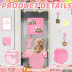 Demonwer Pink Locker Accessories Kit Magnetic Whiteboard Pen Holder Sticky Note Small Carpet Hook for Back to School Essentials Locker Decorations - Image 3