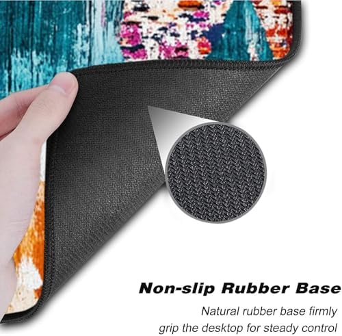 Keyboard Wrist Rest Set,Memory Foam Wrist Support Mouse Pad,31.5"x11.8" Desk Mat for Comfortable Typing & Pain Relief,Non-Slip Base for Office & Home Use - Vintage Geometric Print Vector - Image 3