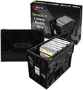 BCW Graded Comic Book Bins with Partitions, Holds 30 Slabs, Black, 2 Pack by BCW
