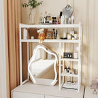 Aetheris Desktop Organizer Shelf, 30" Wooden Office Storage Rack with Outlets, Display Shelf Rack with Light Strip, 5 Tier Desktop Display Rac, Desk Shelf, Desk Hutch for Computer Monitor (White) - Image 2