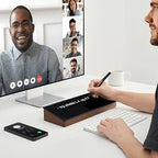 Yeoux Office Essential - Desktop Black Glass Whiteboard and Calendar Combination - Image 4