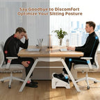 Under Desk Foot Rest, Adjustable Bamboo Ergonomic Footrest, 4 Heights - Image 2