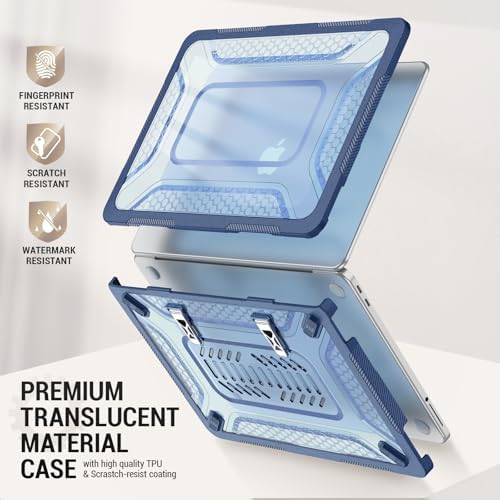 SEYMAC stock Case for MacBook Neo (A18 Pro) 2026 13 inch, Shock-Absorbing Protection with Folding Stand &Mouse Pad Case for MacBook Neo (A18 Pro) 2026 13 inch, Blue - Image 4