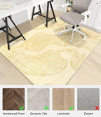 chakme Office Chair Mat for Hardwood Floor, 60"x45" Easy Glide Computer Desk Mat Protector for Rolling Chair Under Desk Rug Nonslip Backing, Machine Wash, (Golden Leaf) - Image 6