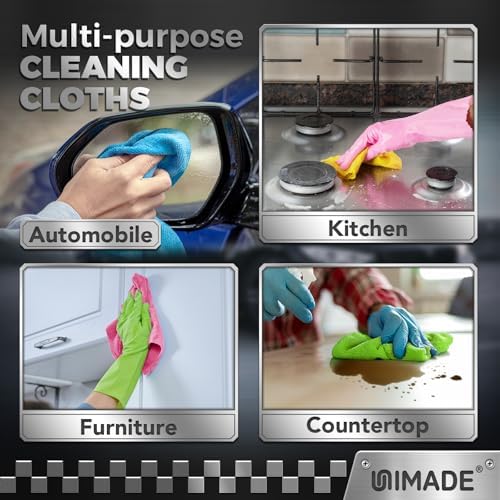 UNIMADE Microfiber Cleaning Cloth, 400PK Commercial Grade Work Rags - Image 6