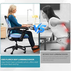 FLORICH Seat Cushion Lumbar Support Pillow for Office Chair, Car Lower Back Support, Ergonomic Desk Chair Pillow for Butt and Back Support of Memory Foam Seat Pad(Blue) - Image 6