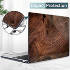 DONGKE for MacBook Air 13 Inch Case M5 2026 M4 2025 M3 M2 2024-2022 A3449 A3240 A3113 A2681, Plastic Hard Shell & Keyboard Cover & Screen Film for MacBook Air 13.6 Inch Case - Wood Grain - Image 5