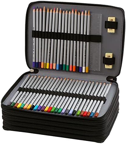 250 Slots Pencil Case 5-Layer Zipped Holder w/Handle - Image 2