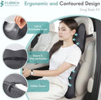 FLORICH Car Lumbar Support Pillow and Neck Headrest Pillow for Office Chair, Ergonomic Memory Foam, Relieves Neck, Back Pain, Pressure-Relieving Back Support for Car, Office Chair & Wheelchair – Gray - Image 2
