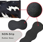 Keyboard Wrist Rest and Mouse Pad with Wrist Support Set Ergonomic Coaster,Memory Foam,Easy Typing Pain Relief,Large XL Desk Mat 31.5"x 11.8",Cute Cowhide Brown Black Cow - Image 3