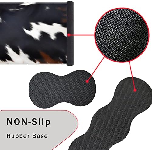 Keyboard Wrist Rest and Mouse Pad with Wrist Support Set Ergonomic Coaster,Memory Foam,Easy Typing Pain Relief,Large XL Desk Mat 31.5"x 11.8",Cute Cowhide Brown Black Cow - Image 3