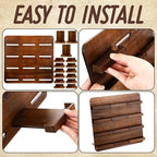 Leinuosen 2 Tier Wood Business Card Holder, 12 Slot, 12.6 x 12.9 Inch - Image 3