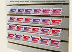 Marketing Holders 6 Pack Slatwall Business Card Holder 24 Slot Holds 3.5" x 2" Cards Hanging Multi Pocket Clear Acrylic Rack Organizer Display for Slatted Wall Space Saver - Image 5