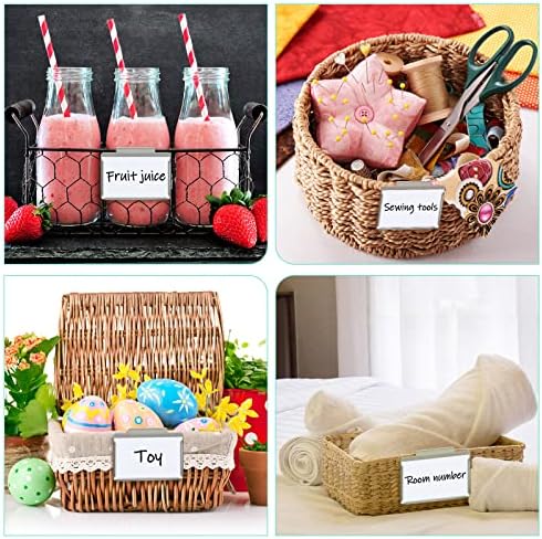 Zonon 12 Pack Metal Basket Labels Clip for Storage Bins - Image 5