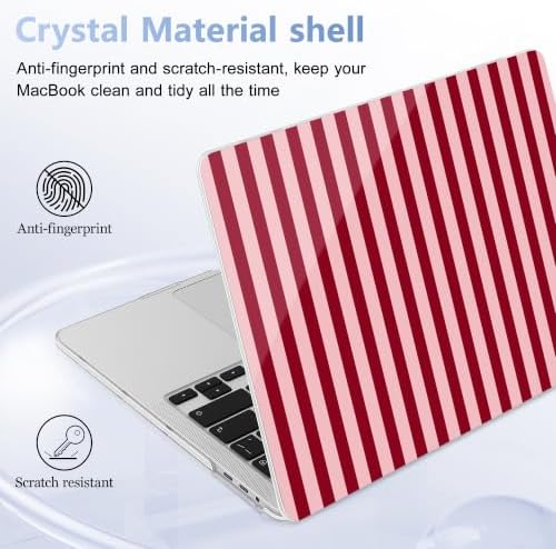 for MacBook Pro 16 inch Case 2019 2020 Release Model A2141, Plastic Hard Shell Cover with Keyboard Cover & Screen Protector for MacBook Pro 16 inch with Touch Bar, Red Stripes - Image 6