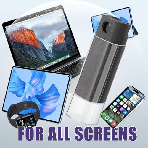 50 Pack Screen Cleaner 3-in-1 Screen Cleaner Spray and Wipe Built-in Cleaning Solution Touchscreen Mist Cleaner for All Car Screen Phone Laptop iPad TV Monitor,Gray - Image 7