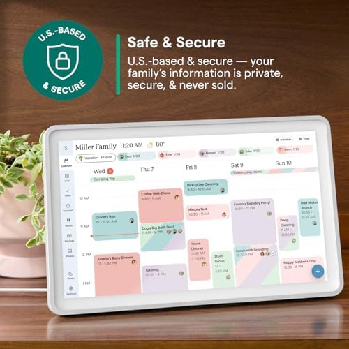 Skylight Calendar 2 – 15" Touchscreen Digital Calendar, Shadowbox, Silver - Image 6