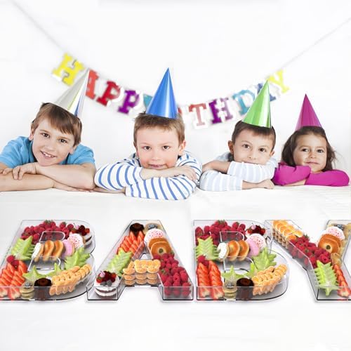 13.8" Extra Large Acrylic Letter Charcuterie Board Box, Reusable Fillable Letter Cake Candy Dish Display Serving Tray for Birthday Anniversary Party Decoration (Y) - Image 6
