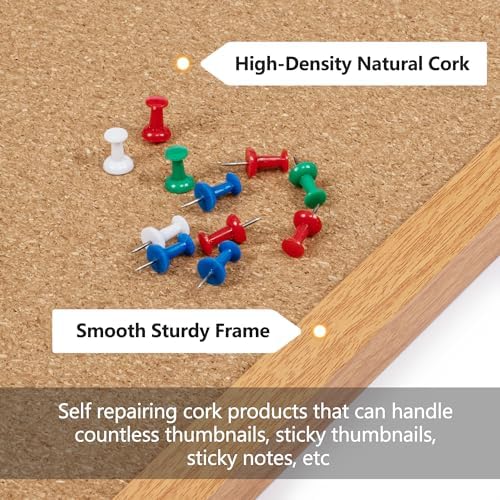 2 Pack Cork Bulletin Board 18 x 24, Wood Framed Corkboard for Wall - Image 4