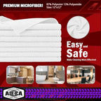 AIDEA Microfiber Cleaning Cloth White, 400PK, Shop Towels 12×12" - Image 6