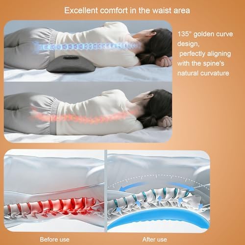 3-in-1 Lumbar Massager with Heating/Vibration/Adjustable Traction Memory foam lumbar pillow conforms to the spine's natural curve for relaxation Smart air cushion Ideal for home, office, or in-car use - Image 7