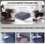 Foot Rest Under Desk for Office, Ergonomic Footrest, 2 Height Levels, Rocking Foot Stool Under Desk, Comfortable Foam Desk Foot Rest for Home Office, Gaming and Work (Denim Blue) - Image 5