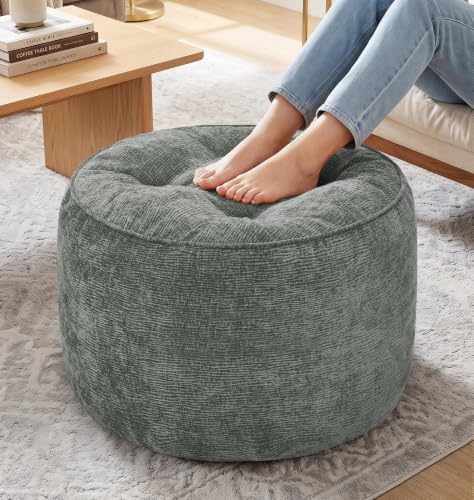 Hobestluk Round Oversized Ottoman Foot Leg Rest Under Desk for Couch by YourHomeDeservesMore