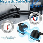 225-Pc Magnetic Cable Ties Set,Magnetic Zip Tie Mounts & Cable Ties - Image 2