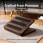 Adjustable Foot Rest for Under Desk at Work - Office Desk Wooden Footrest with Foam Cushion Pad, 4 Heights & Ergonomic Anti-Slip Design for Home (Walnut) - Image 2