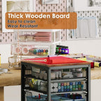 Rolling Storage Cart with 6 Drawers, Craft Cart with Lockable Wheels - Image 7