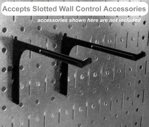 Wall Control 4 ft Metal Pegboard Standard Tool Storage Kit with Red Toolboard and White Accessories - Image 3