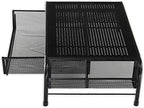 Simple Houseware Metal Desk Monitor Stand Riser w/ Organizer Drawer, Black - Image 3