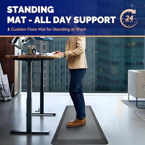 FEATOL Anti Fatigue Mat for Standing Desk & Kitchen Floor, 9/10 Extra Thick - Image 2