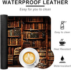 Large Keyboard Mouse Pad Set, Extended Mouse Pad+Keyboard Wrist Rest Support, Memory Foam Ergonomic Easy Typing, 4Pcs (31.5×11.8 in) Desk Pad Set for Office Home,Vintage Books on Bookshelf - Image 2