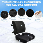 Car Seat Cushion,Memory Foam Office Chair Lumbar Support Pillow - Image 3