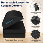 Foot Rest Under Desk, 3 Adjustable Heights Foot Stool, Black - Image 6