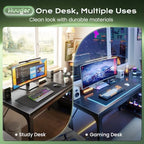 Huuger 47.2'' x 19.7'' Computer Desk, Power Outlets, 0.95'' Thick Desktop - Image 3