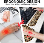 Arttown Keyboard Mouse Pad Set, 4 in 1 Desk Mat Set Leopard Cheetah - Image 4
