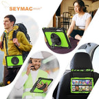 SEYMAC stock Case for Samsung Galaxy Tab S10 FE+ Plus 5G Tablet Case 13.1'' Protective with Screen Protector, Pen Holder, 360 Rotate Stand, Hand Strap, Shoulder Strap, Green1 - Image 6