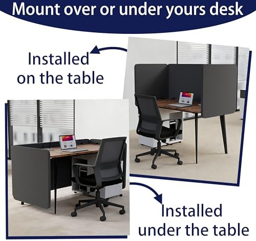 Desk Privacy Panel Sound Absorbing & Proof Desk Divider for Office - Image 2