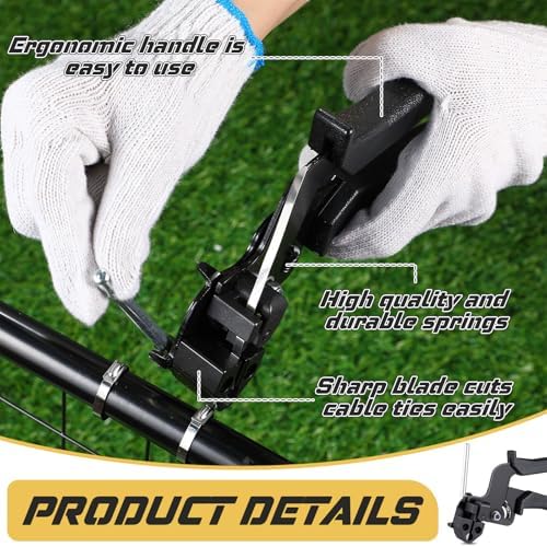 155 Pack Stainless Steel Cable Tie Gun Kit, 150 Pcs 11.8 Inch Metal Zip Ties, Adjustable Fastening and Cutting Tools for Fence, Chain Link Fence, Pipe, Industrial Use - Image 3