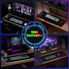 RGB Gaming Mouse Pad with 15W Wireless Charging, Extra Large LED Mousepad with 14 Light Modes, XXL Mouse Mat, Ergonomic Computer Mouse Pad with Non-Slip Rubber Base for Laptop, Gifts for Gamer/Men - Image 5