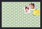 PinPix 22x15 inch Cork Bulletin Board. This Decorative Framed Pin Board Comes with Diamond Pattern in Green Design and Satin Black. Ideal for Home, Office Decor or School (PinPix-586) by PinPixBulletinBoards