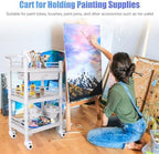 Mobile Medical Trolley Cart 3-Tier 220Lbs Utility Carts for Ultrasound - Image 6