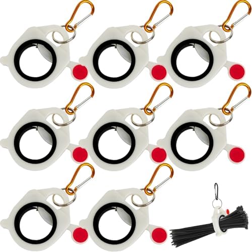 Zip Tie Holder Cable Tie Holder Heavy-Duty Colored for Tool Belt Electrician Tool Tradie Bits Organized Strong Efficient Storage Reusable Portable (White, 8 Pcs) by CanaaninOrganizeItAll
