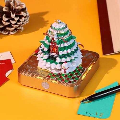 3D Calendar 2027, 3D Creative Time Piece Calendar 2027，Daily Tear-Off Memo Pad with Light, Paper Carving Desktop Decoration, 3D Art Calendar Memo Pad,Unique Holiday Craft Gift - Image 3