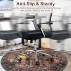 Anidaroel 47" Round Chair Mat for Hardwood Floor/Tile Floor, Desk Chair Mats for Hard Floors, Under Desk Rug Protector for Rolling Chair, Computer Gaming Chair Mat, Low Pile Carpet Floor Mat - Image 5