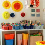 Kathfly 12 Pack Classroom Caddy Organizer with Handle Bulk, Deep Color - Image 2