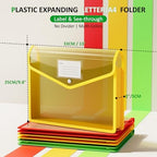 ThinkTex Plastic Expanding File Folders, Transparent Envelopes with Snap - Image 2