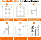 AMSXNOO Modular Wood Peg Board Wall Organizer Kits, 15.7X47.2IN/40X120CM - Image 6